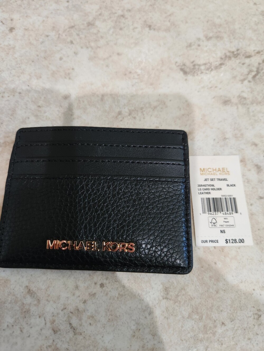 Michael Kors Pebbled Leather Card Case